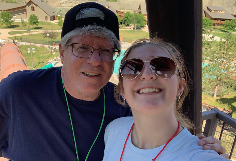 Jim and Alex Parris at flok Family Camp West.