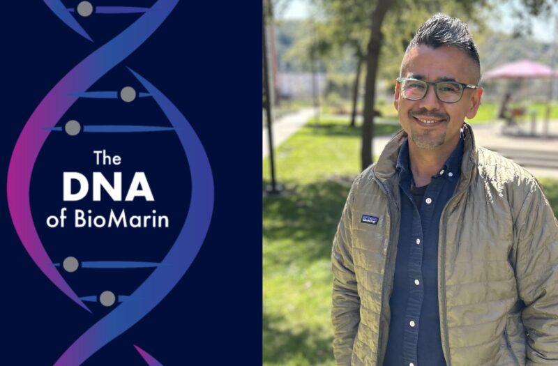 BioMarin employee Sergio Covarrubias standing outside